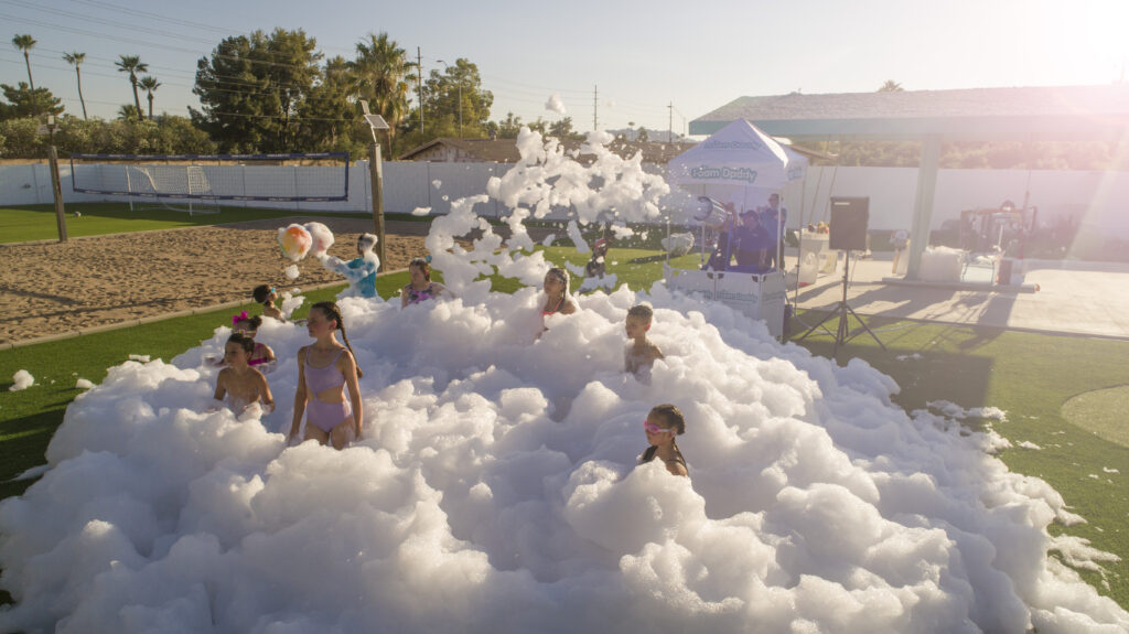 freddy frog's foam party backyard