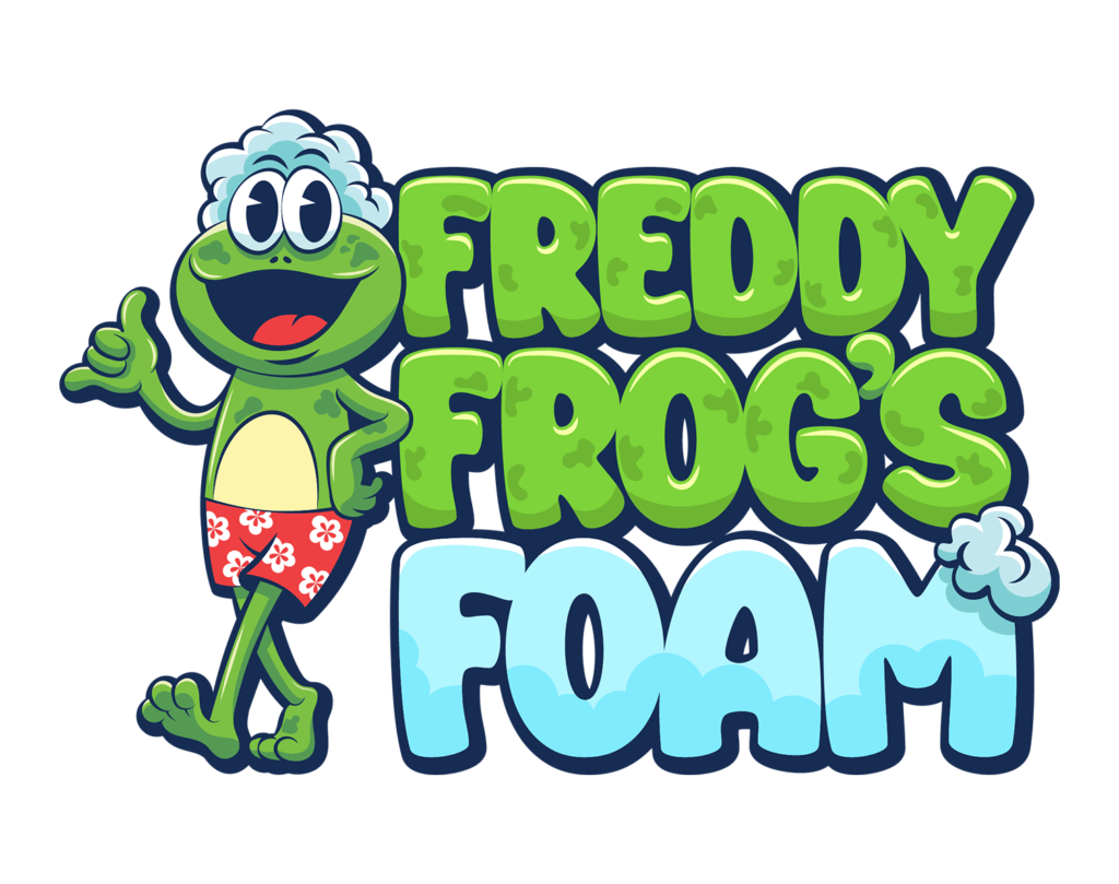 freddy frog's foam party logo