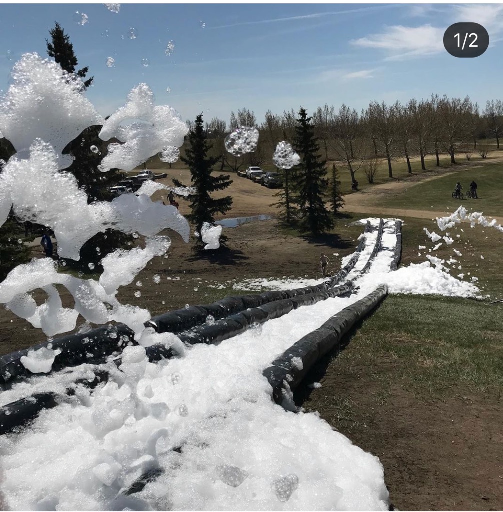 freddy frog's foam party slide